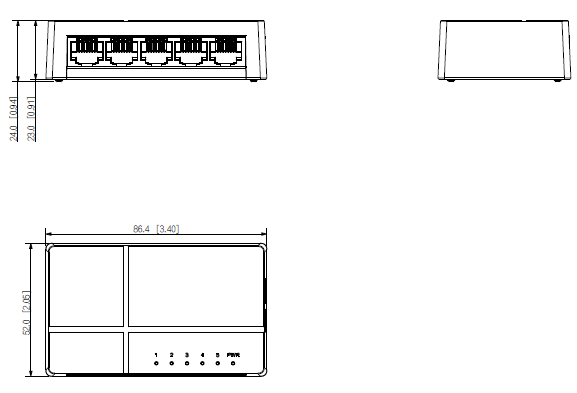 Switch 5 ports 100Mbps – Image 2