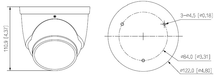 Caméra HDCVI Eyeball 5MP TIOC, Focale fixe 2.8mm, Dissuasion active 40m, Micro – Image 3