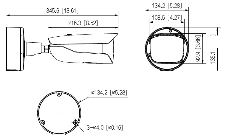 Caméra IP Bullet 8MP WizMind, Vari-focale motorisée 2.7~12mm, IR 60m, ePoE – Image 3