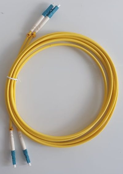 Cordon de raccordement fibre monomode Dual Core LC-LC jaune 3m