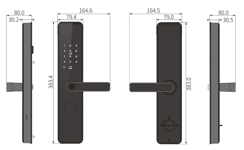 Poignée de porte connectée or IMOU – Image 2