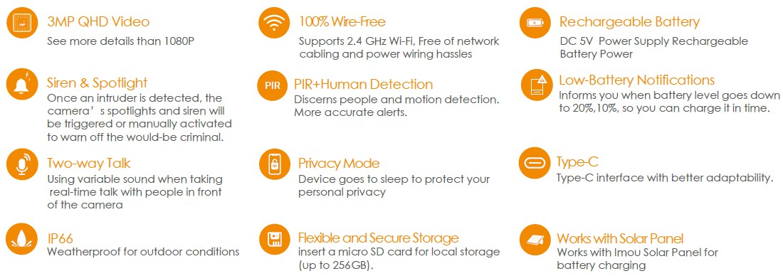 Caméra CELL 3C 3MP Batterie intégrée IR15m + panneau solaire IMOU – Image 2