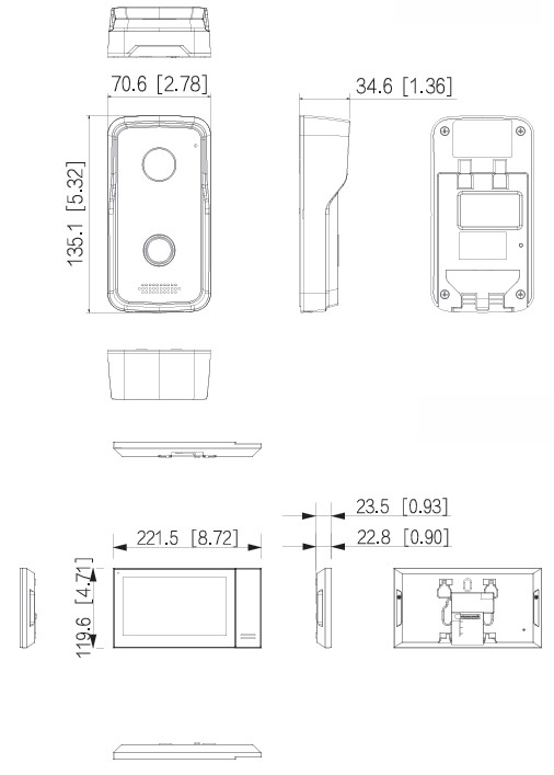 KIT Visiophone - Station extérieure IP et moniteur intérieur 7" – Image 2
