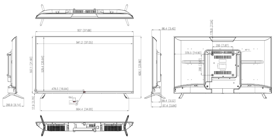 Moniteur industriel LED 43" 4K - 24h/24 7j/7 - HP intégrés – Image 2