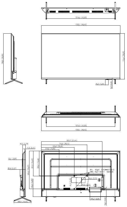 Moniteur industriel LED 55" 4K - 24h/24 7j/7 - HP intégrés – Image 2