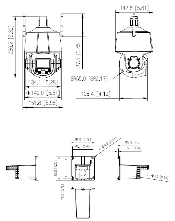 PTZ IP 4MP WizSense Starlight, Dual 50/30m, Full Color, Micro et HP, Wifi, zoom 5x – Image 3