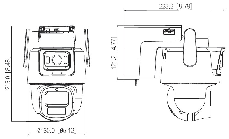 Caméra IP 30m + PT 3MP 50m 6x hybride WizColor 4G solaire – Image 3