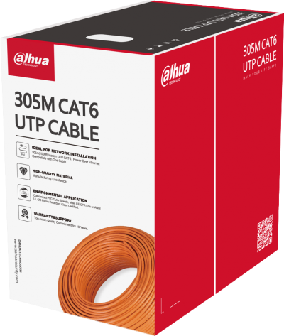 Câble réseau UTP CAT6 - 30% CUIVRE - blanc - CPR E - Bobine 305m