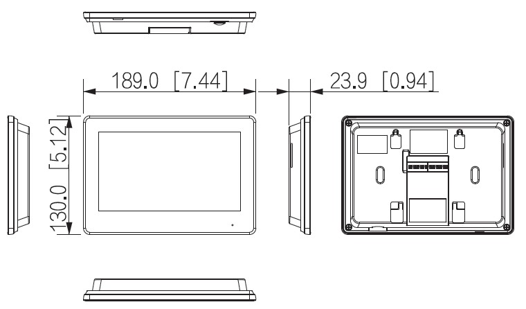 Moniteur intérieur hybride 2 fils - WIFI blanc 7" – Image 2