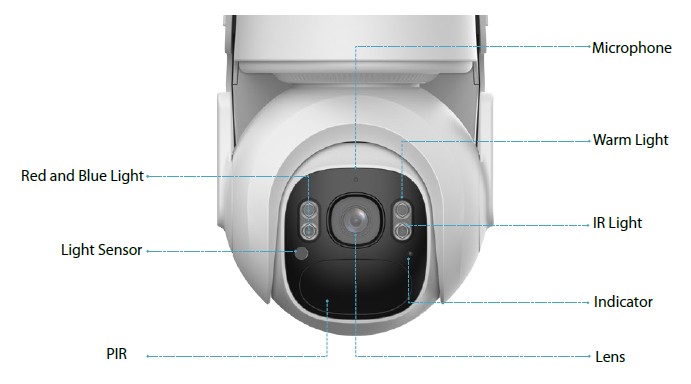 Caméra PT 4MP 360° 4G, Dual 30m, batterie intégrée + panneau solaire – Image 3