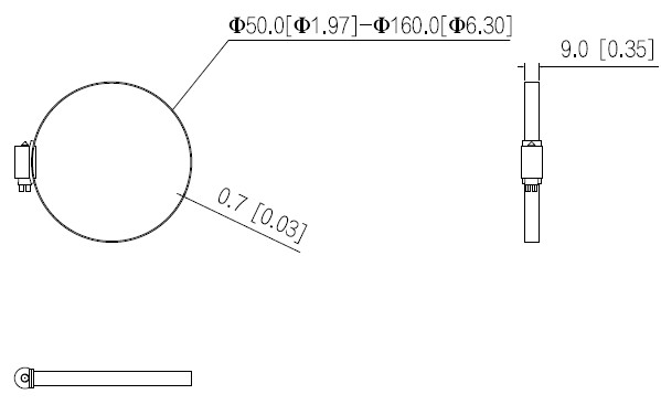 Collier de serrage INOX pour montage sur poteau 50-160mm – Image 3