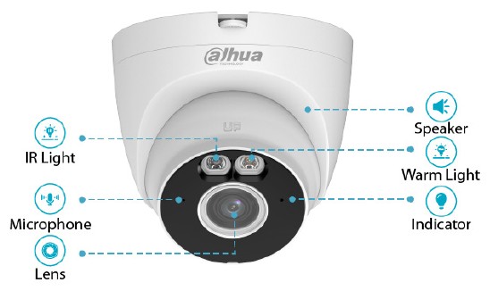 Caméra IP Eyeball 5MP WIFI, Focale fixe 2.8mm, Dual 30m, Micro et HP – Image 3