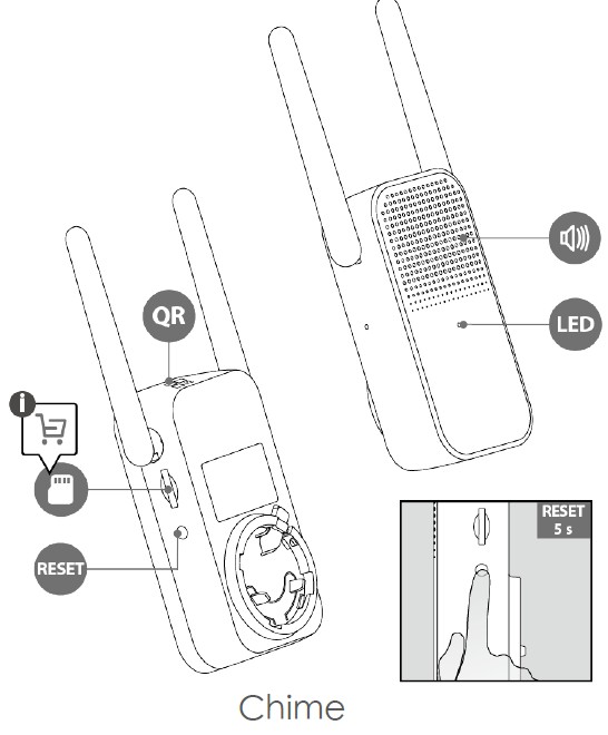 Sonnette vidéo DOORBELL 3 KIT 4MP avec batterie intégrée + carillon – Image 4