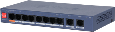 Switch 8 ports PoE 100Mbps + 2 ports Ethernet Gigabit - 60W - Cloud manageable