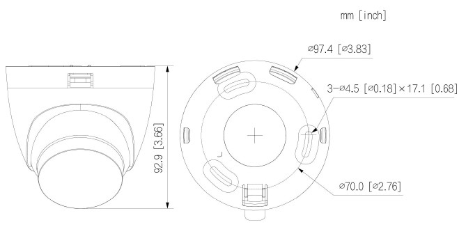 Caméra HDCVI Eyeball 5MP Starlight, Focale fixe 2.8mm,Full Color, Dual 30m, Micro – Image 3
