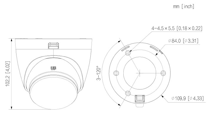 Caméra HDCVI Eyeball 5MP WizColor, Focale fixe 2.8mm, Dual 50m, Micro – Image 3