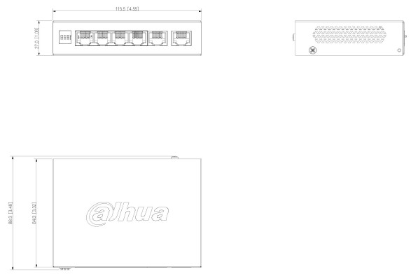 Switch 4 ports PoE Gigabit + 2 ports Ethernet Gigabit - 60W - Cloud manageable – Image 3