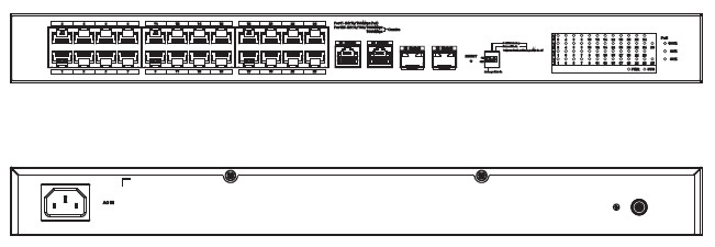 Switch 24 PoE 100Mbps + 2 ports Ethernet Gigabit + 2 ports optique - 375W - Cloud manageable - rackable – Image 2