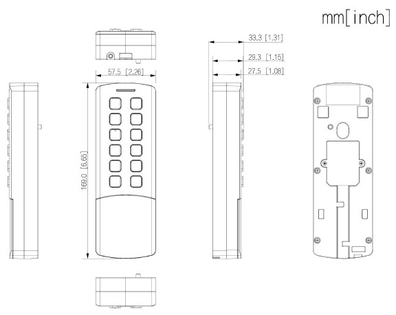 Contrôleur d'accès autonome 1 porte RFID 13.56MHz & 125kHz + digicode IP65 IK08 – Image 2