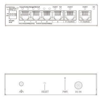 Switch 4 ports PoE 100Mbps + 2 ports Ethernet Gigabit - 60W - Cloud manageable – Image 2