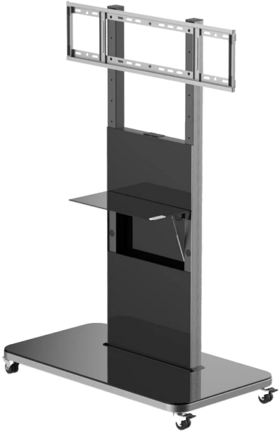 Support mobile de conférence sur roulettes pour tableau interactif 55", 65", 75" et 86"