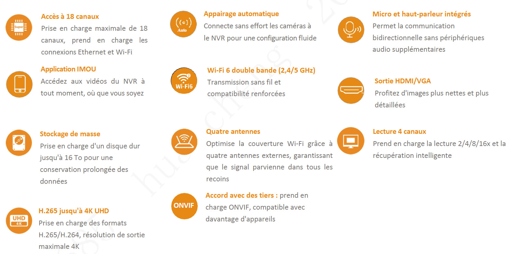 Enregistreur IP 18 canaux WIFI 1 emplacement HDD – Image 3