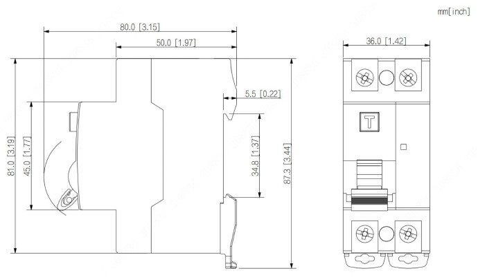 Disjoncteur différentiel 1P+N type AC - 30mA - 63A – Image 2