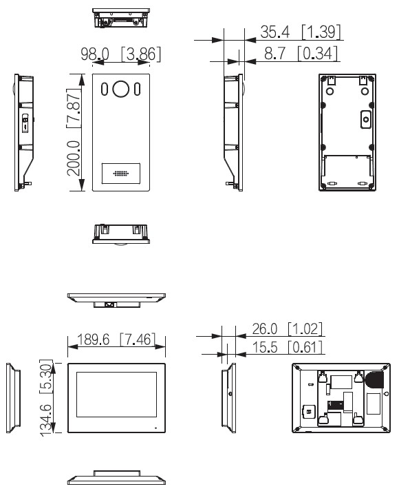 KIT Visiophone PoE Hybride - Station extérieure IP et moniteur intérieur 7" – Image 3