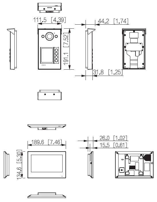 KIT Visiophone PoE et WIFI - Station extérieure1 à 4 boutons et moniteur intérieur 7" – Image 3