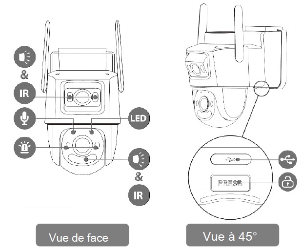 Caméra AOV Dual 10MP IR25m Batterie intégrée + panneau solaire IMOU – Image 3