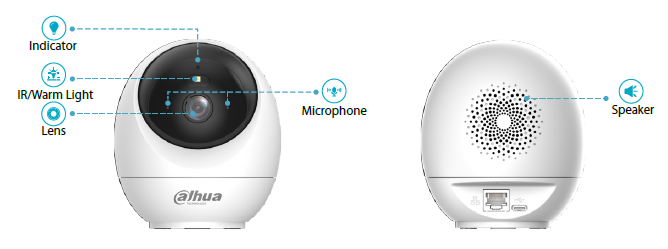 Caméra WIFI PT Hero 5MP 360° Dual 10m, Micro et HP – Image 2