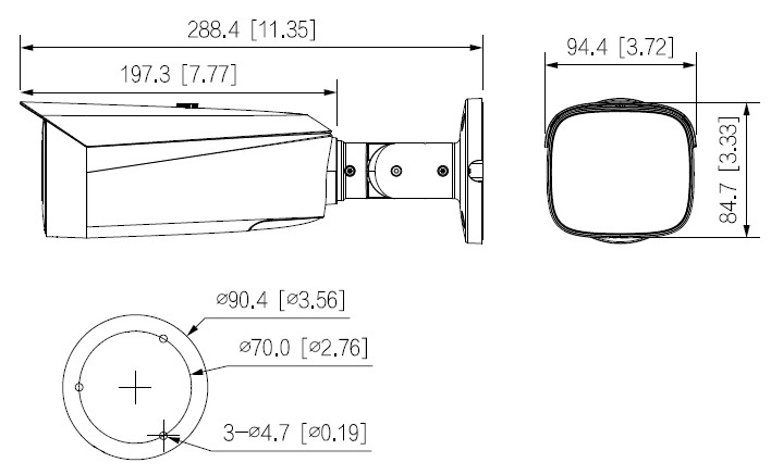 Caméra IP Bullet 4MP WizColor, Vari-focale 2.7~12mm, Dual 60m, Micro et HP – Image 3