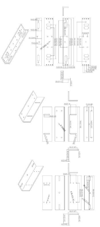 Equerre de montage Z et L pour serrure magnétique – Image 2