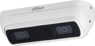 Caméra IP Double Objectif 4MP WizMind, Focale fixe 2.8mm, Comptage de personnes, IR 20m, Micro et HP