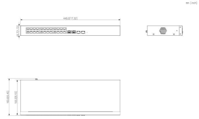 Switch 24 ports Gigabit + 2 ports Ethernet Gigabit + 2 ports optique - Cloud manageable - rackable – Image 3