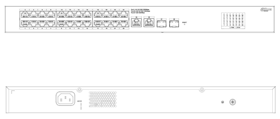 Switch 24 ports Gigabit + 2 ports Ethernet Gigabit + 2 ports optique - Cloud manageable - rackable – Image 2