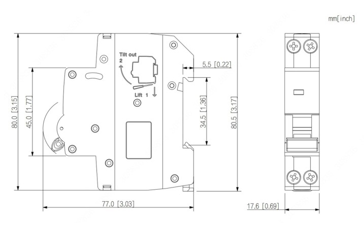 Disjoncteur modulaire 1P+N 10A courbe C 6kA – Image 2