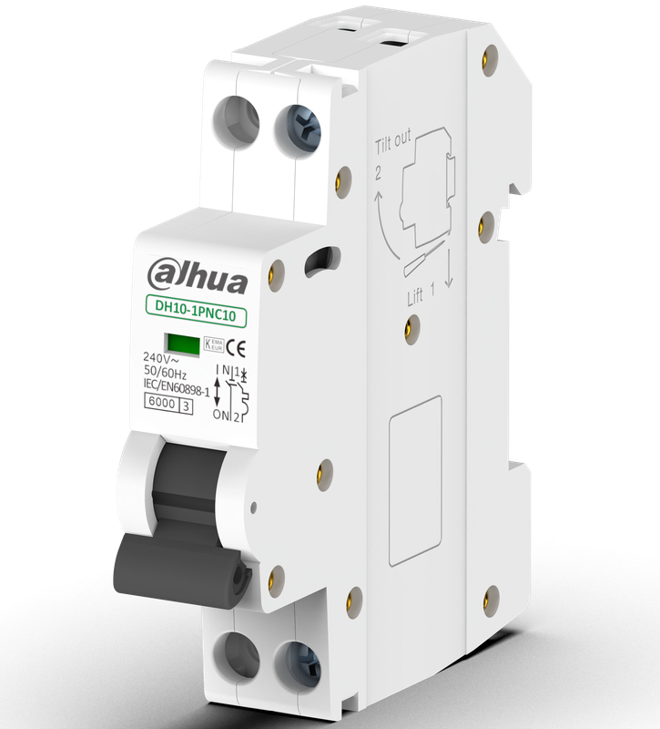 Disjoncteur modulaire 1P+N 10A courbe C 6kA